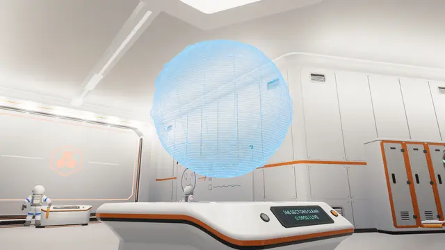 Moon Sweepers holographic Moon map inside a station, the interface improved in patch 1.0.4
